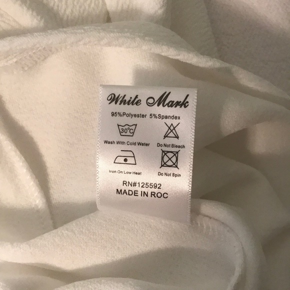 Donated 12/8🍁Like-new White Mark textured white full midi-skirt w/elastic waist - Picture 4 of 4